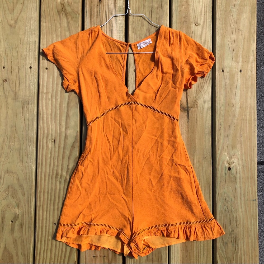 Orange Urban Outfitters Romper